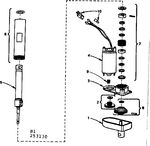 Power Assist Lift Diagram and Parts List for 917253130  Craftsman Lawn Tractor