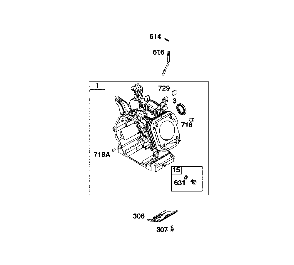 Cylinder Diagram and Parts List for CMXGGAS030732  Craftsman Generator