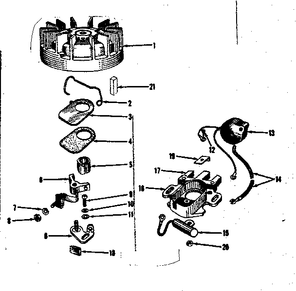 27943 Magneto Diagram and Parts List for 14342202  Craftsman Engine