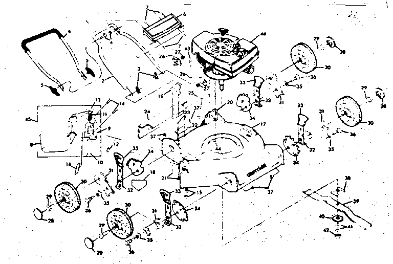 Replacement Parts Diagram and Parts List for 131908300  Craftsman Lawn Mower