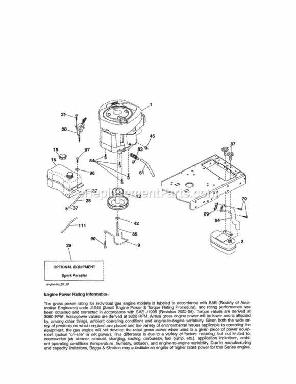 Page D Diagram and Parts List for 917203800  Craftsman Lawn Tractor