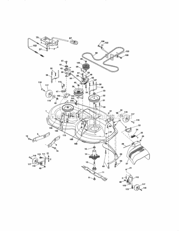 Page G Diagram and Parts List for 917203820  Craftsman Lawn Tractor