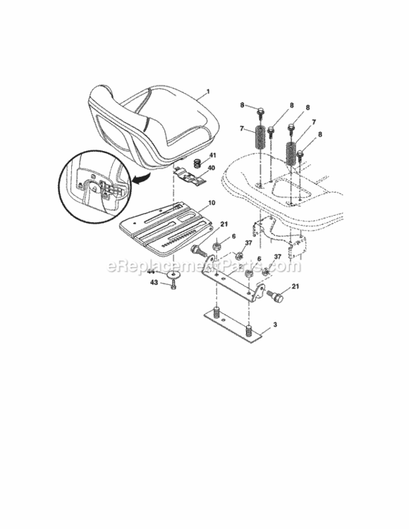 Page F Diagram and Parts List for 917203850  Craftsman Lawn Tractor