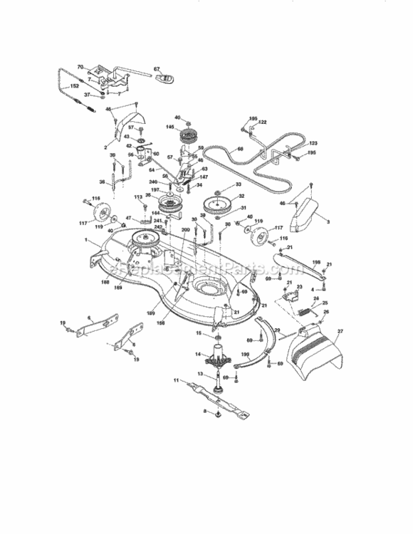 Page G Diagram and Parts List for 917203850  Craftsman Lawn Tractor