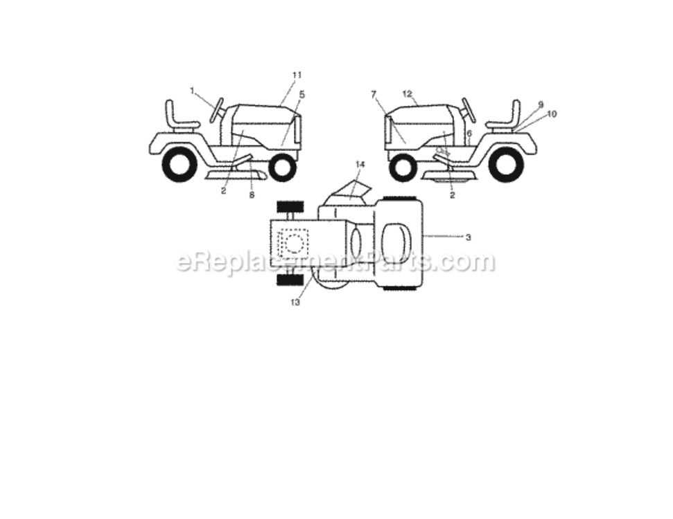 Page I Diagram and Parts List for 917203850  Craftsman Lawn Tractor
