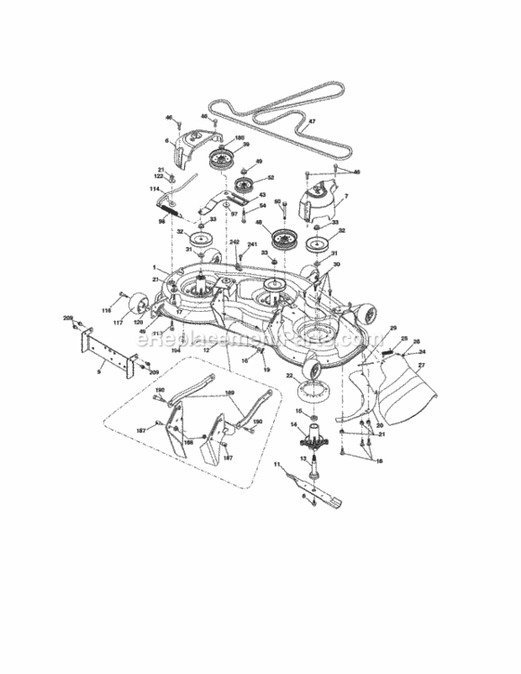 Page G Diagram and Parts List for 917203910  Craftsman Lawn Tractor