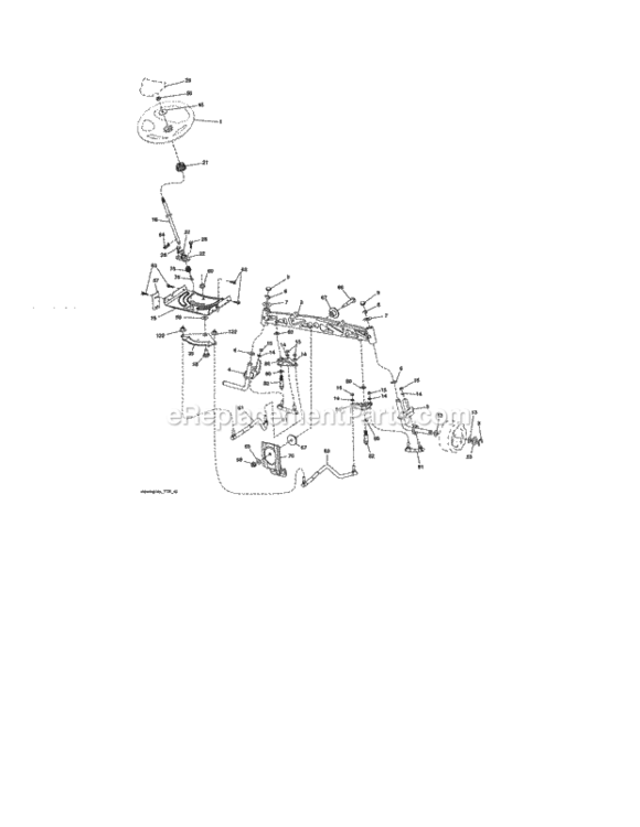 Page E Diagram and Parts List for 917203920  Craftsman Lawn Tractor