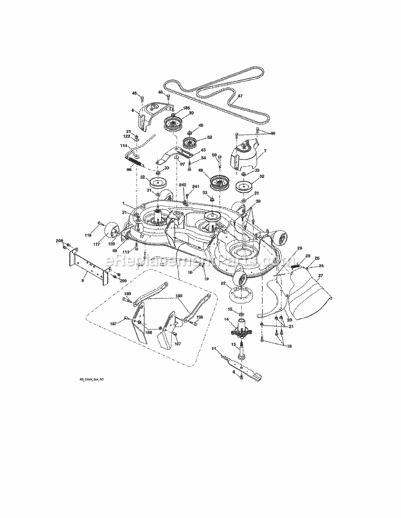 Page G Diagram and Parts List for 917203920  Craftsman Lawn Tractor