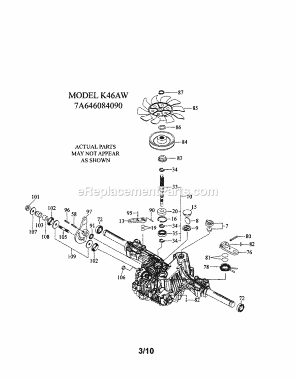 Page L Diagram and Parts List for 917204010  Craftsman Lawn Tractor