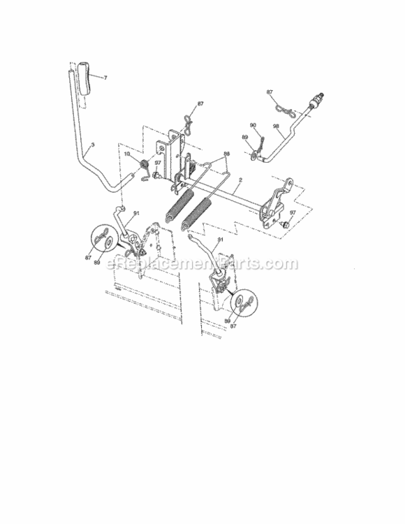 Page G Diagram and Parts List for 917204010  Craftsman Lawn Tractor