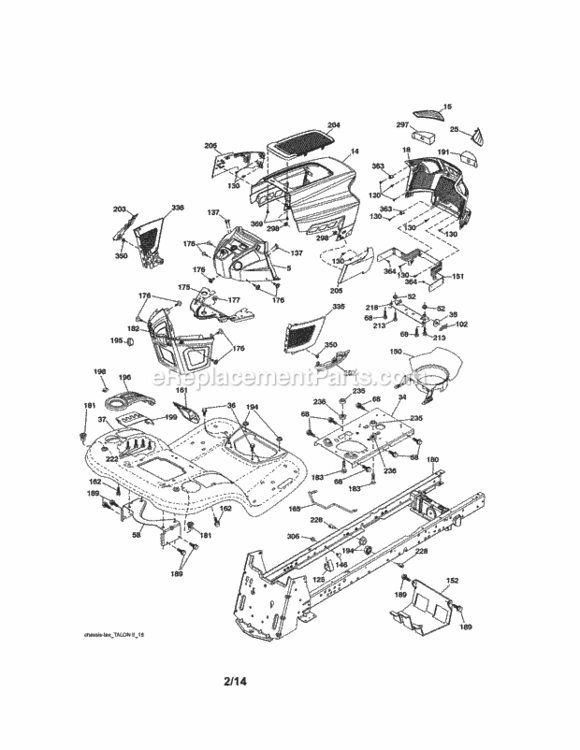 Page B Diagram and Parts List for 917204020  Craftsman Lawn Tractor