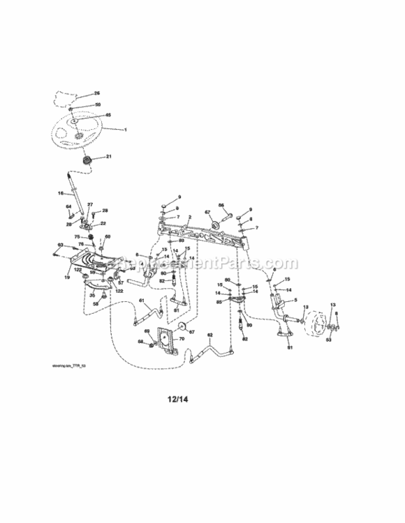 Page E Diagram and Parts List for 917204020  Craftsman Lawn Tractor