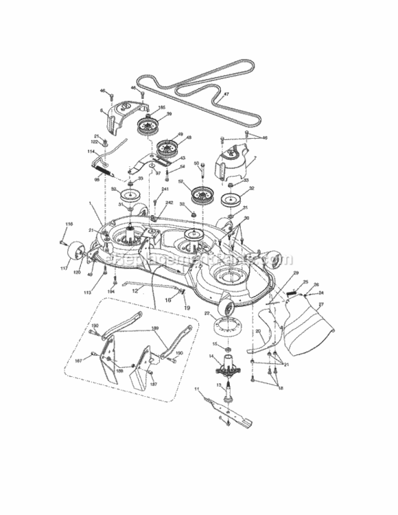 Page F Diagram and Parts List for 917204020  Craftsman Lawn Tractor