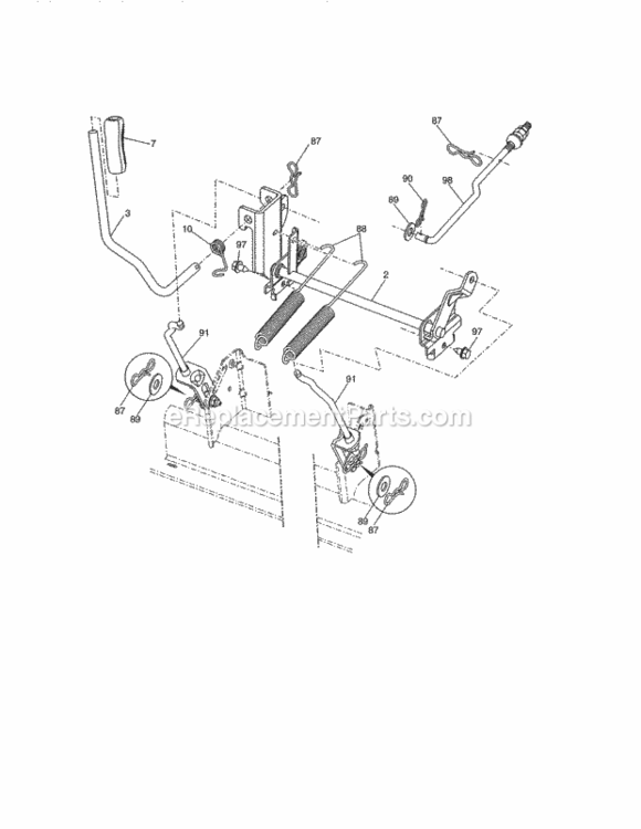 Page G Diagram and Parts List for 917204030  Craftsman Lawn Tractor