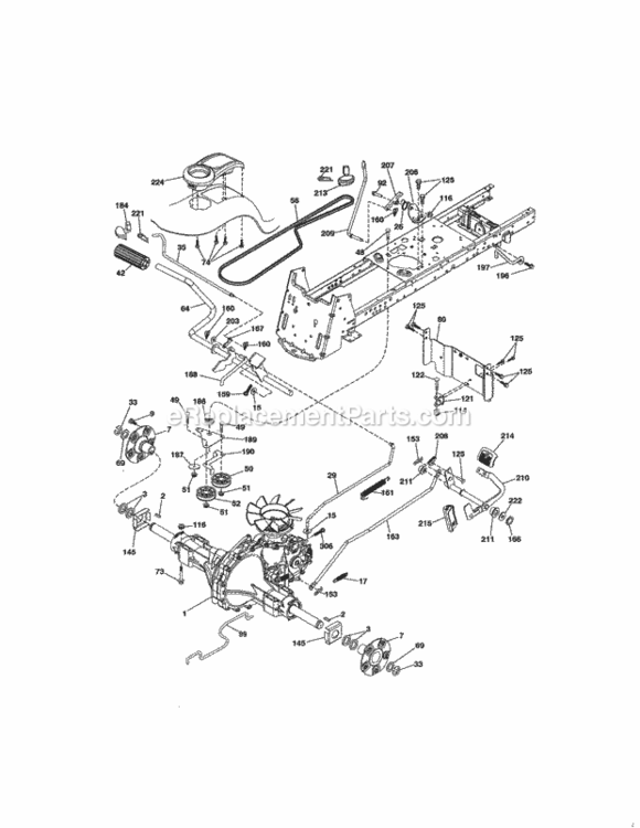 Page C Diagram and Parts List for 917204040  Craftsman Lawn Tractor