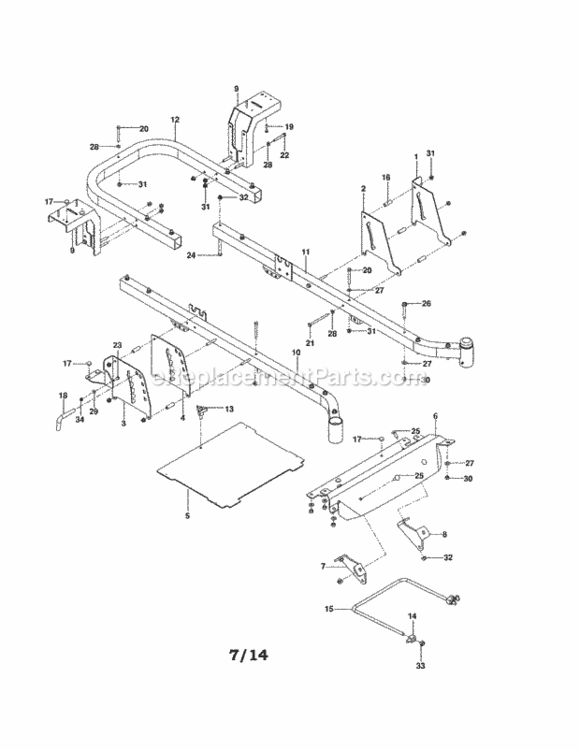 Page A Diagram and Parts List for 917204130  Craftsman Lawn Tractor