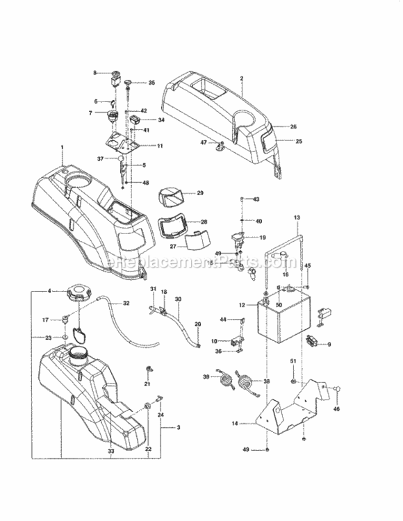 Page D Diagram and Parts List for 917204130  Craftsman Lawn Tractor