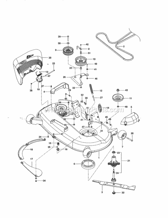 Page H Diagram and Parts List for 917204130  Craftsman Lawn Tractor