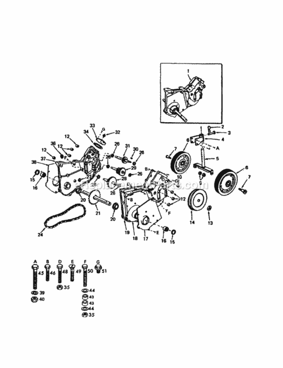 Page B Diagram and Parts List for 917242484  Craftsman Tiller