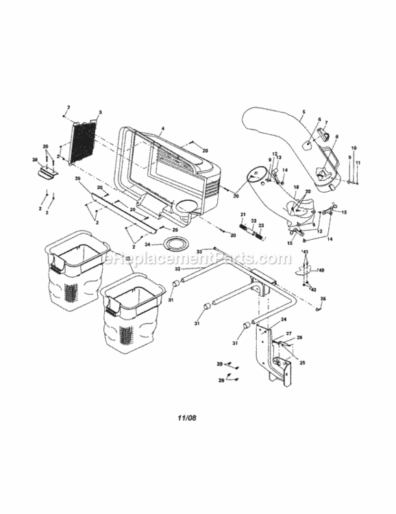Page A Diagram and Parts List for 917248911  Craftsman Lawn Tractor Accessories