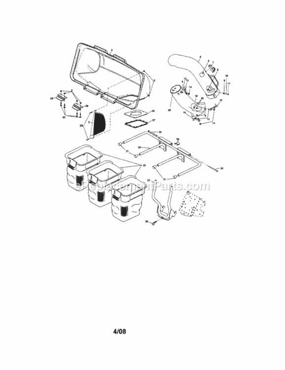 Page A Diagram and Parts List for 917248951  Craftsman Lawn Tractor Accessories