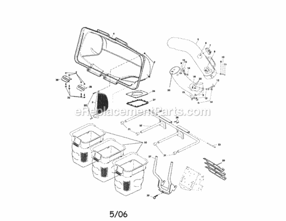 Page A Diagram and Parts List for 917248960  Craftsman Lawn Tractor Accessories