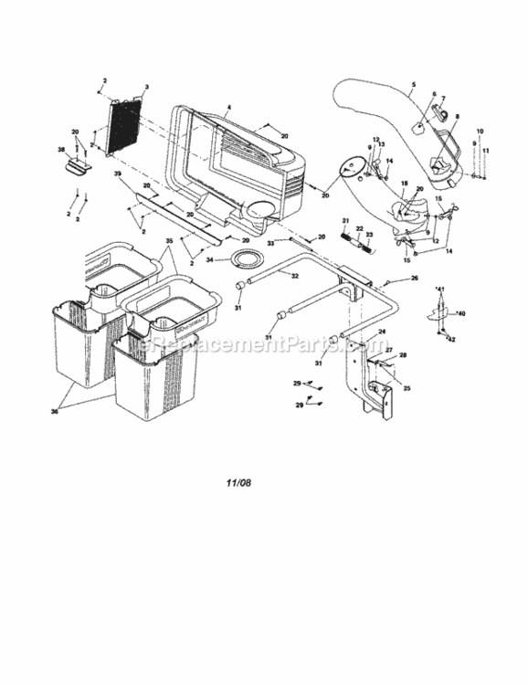 Page A Diagram and Parts List for 917248971  Craftsman Lawn Tractor Accessories