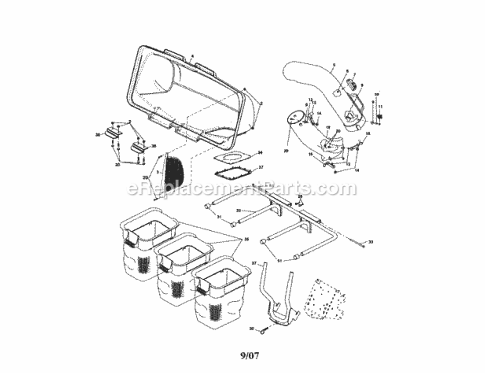 Page A Diagram and Parts List for 917248990  Craftsman Lawn Tractor Accessories