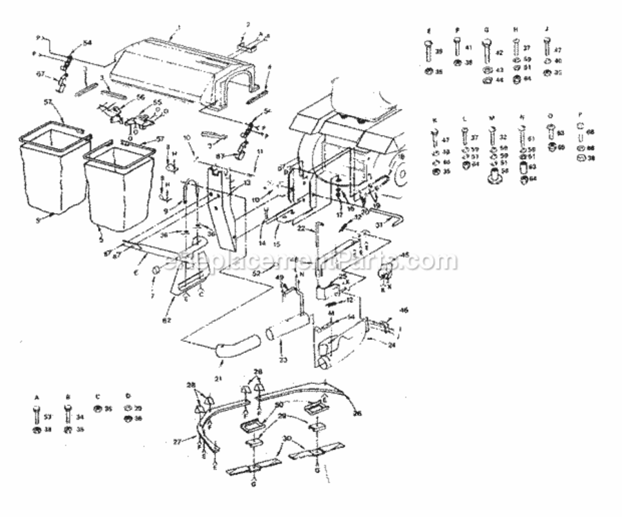 Page A Diagram and Parts List for 917249341  Craftsman Lawn Tractor Accessories