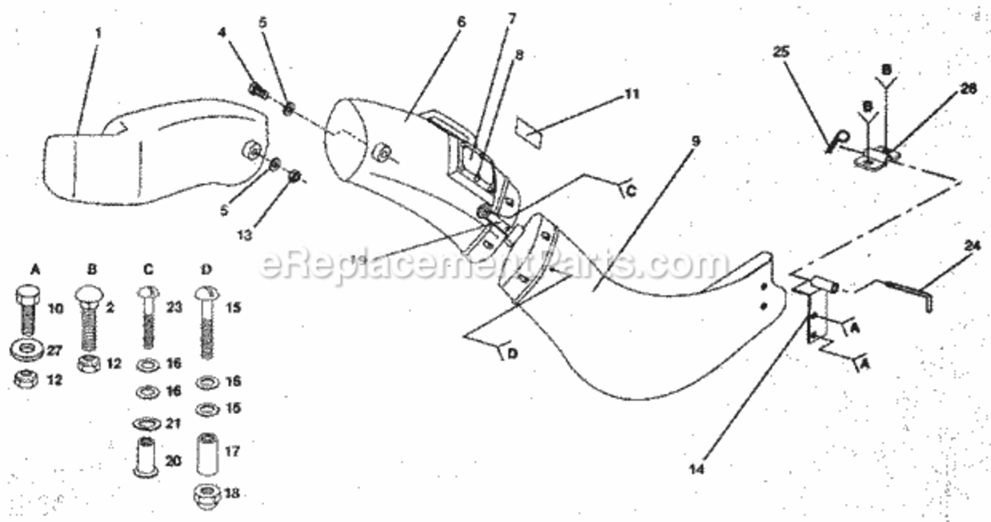 Page B Diagram and Parts List for 917249401  Craftsman Lawn Tractor Accessories