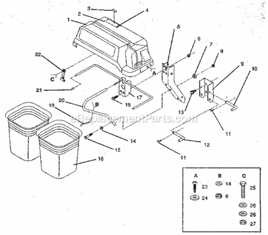 Page A Diagram and Parts List for 917249410  Craftsman Lawn Tractor Accessories