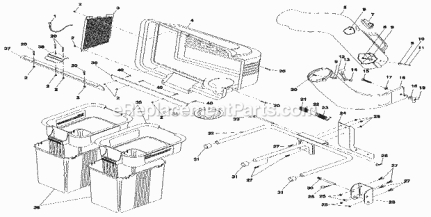 Page A Diagram and Parts List for 917249481  Craftsman Lawn Tractor Accessories