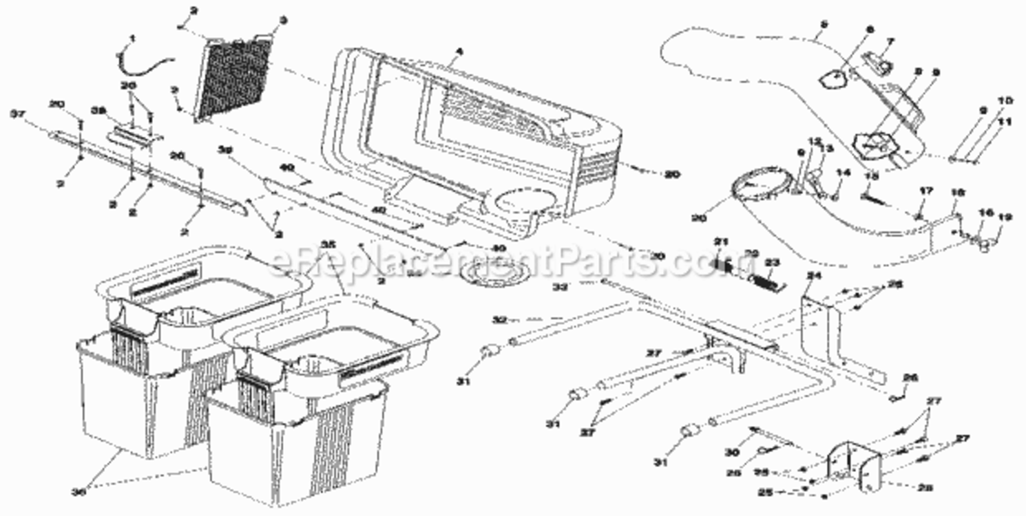 Page A Diagram and Parts List for 917249482  Craftsman Lawn Tractor Accessories