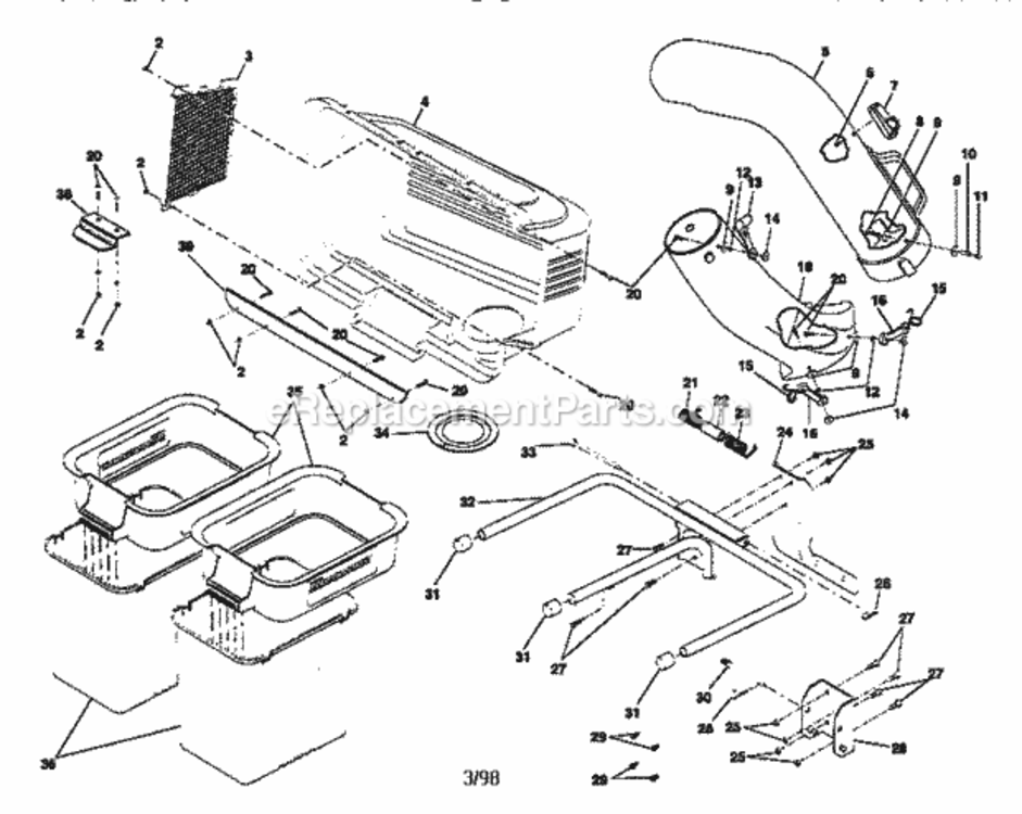 Page A Diagram and Parts List for 917249491  Craftsman Lawn Tractor Accessories