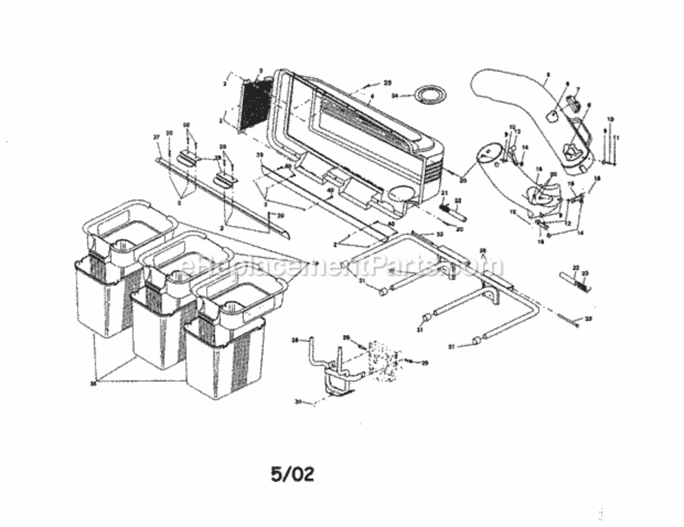 Page A Diagram and Parts List for 917249890  Craftsman Lawn Tractor Accessories