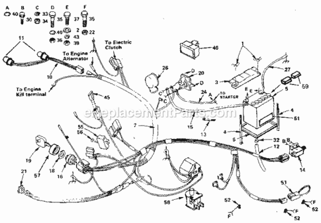 Page A Diagram and Parts List for 917250040  Craftsman Lawn Tractor