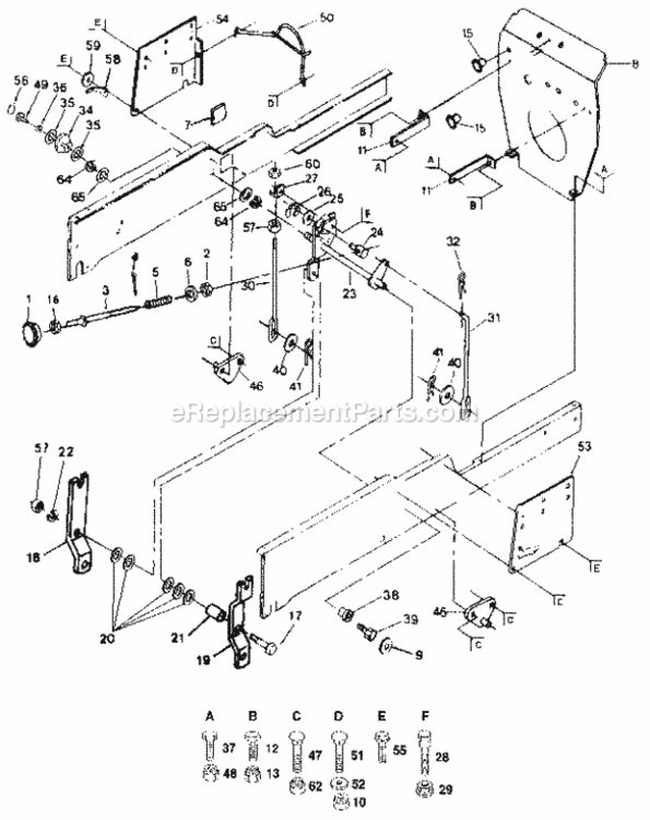 Page F Diagram and Parts List for 917250051  Craftsman Lawn Tractor