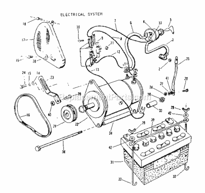 Page C Diagram and Parts List for 91725011  Craftsman Lawn Tractor
