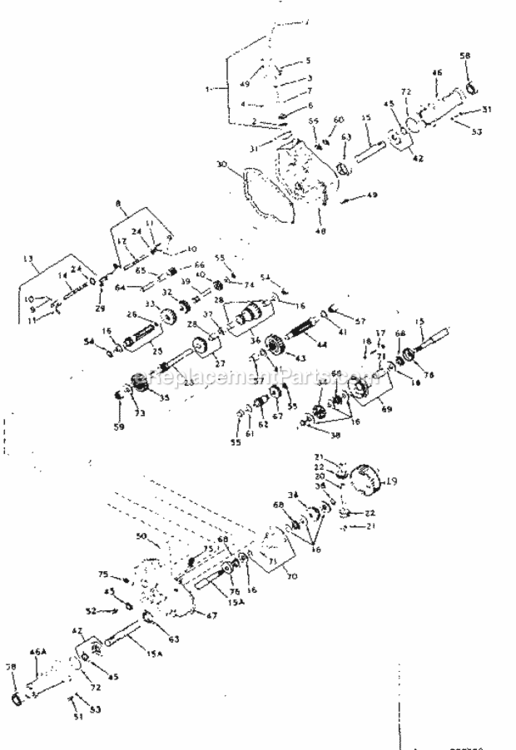 Page E Diagram and Parts List for 91725011  Craftsman Lawn Tractor
