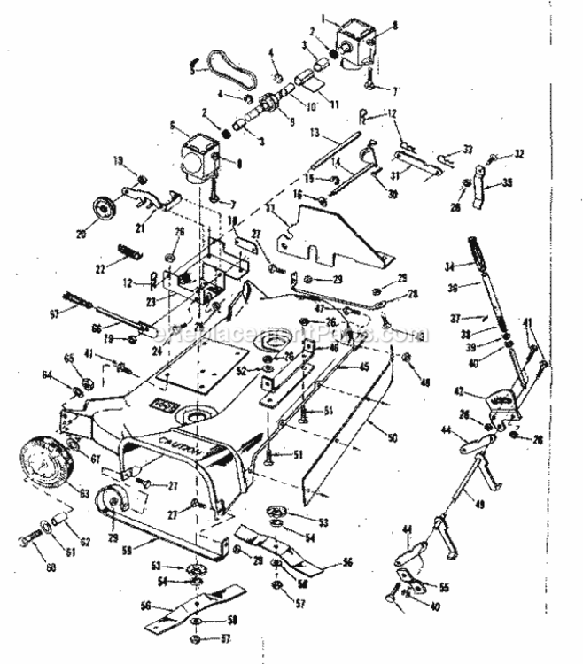 Page A Diagram and Parts List for 917250122  Craftsman Lawn Mower