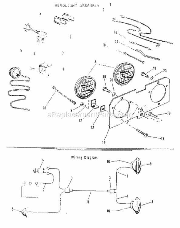 Page C Diagram and Parts List for 91725020  Craftsman Lawn Tractor