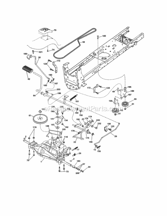 Page C Diagram and Parts List for 917250222  Craftsman Lawn Tractor