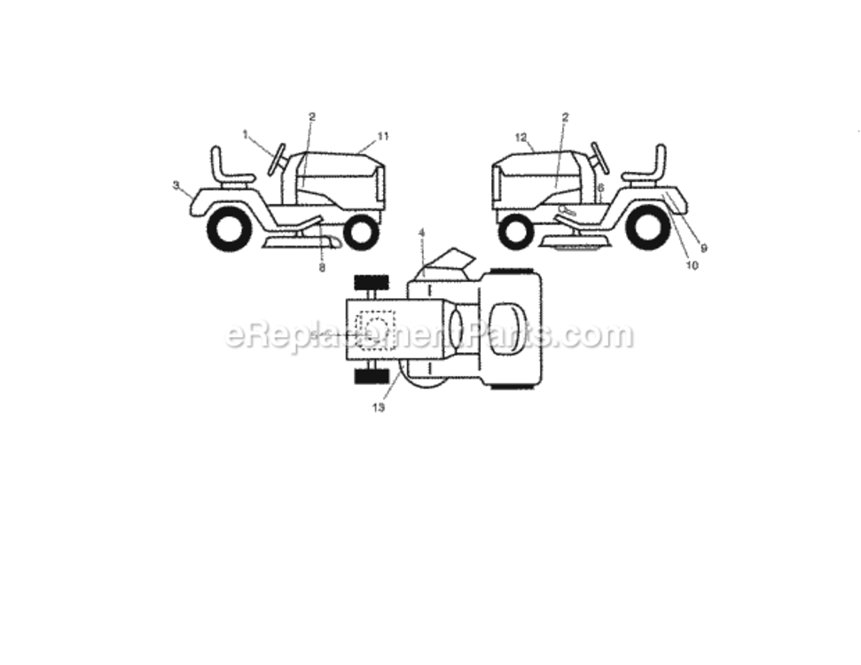 Page I Diagram and Parts List for 917250222  Craftsman Lawn Tractor