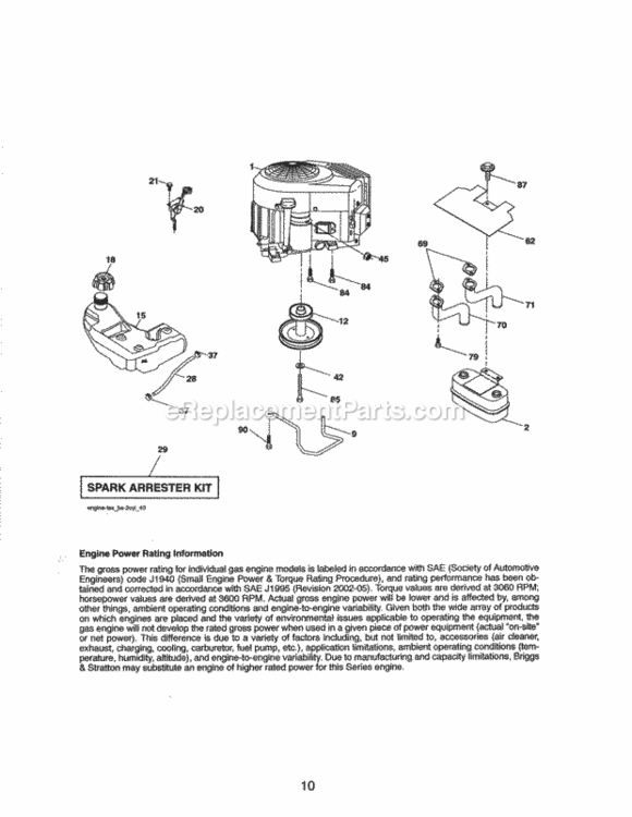 Page D Diagram and Parts List for 917250230  Craftsman Lawn Tractor