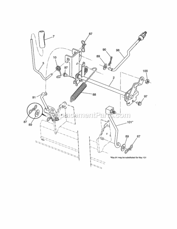 Page H Diagram and Parts List for 917250230  Craftsman Lawn Tractor