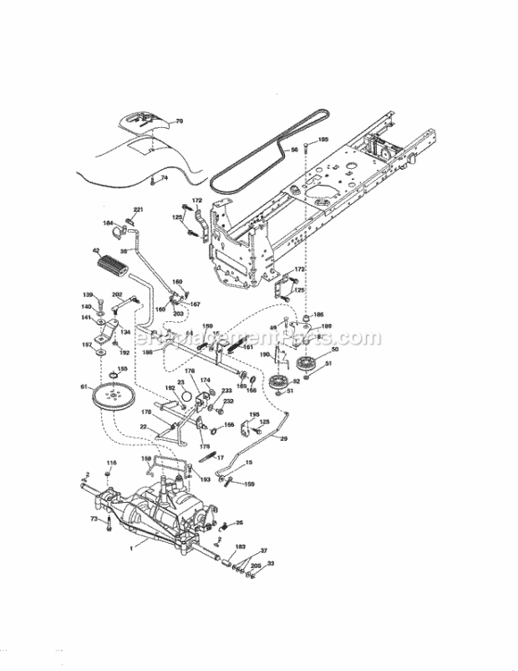 Page C Diagram and Parts List for 917250231  Craftsman Lawn Tractor