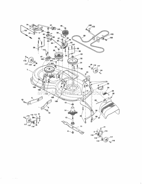 Page G Diagram and Parts List for 917250231  Craftsman Lawn Tractor