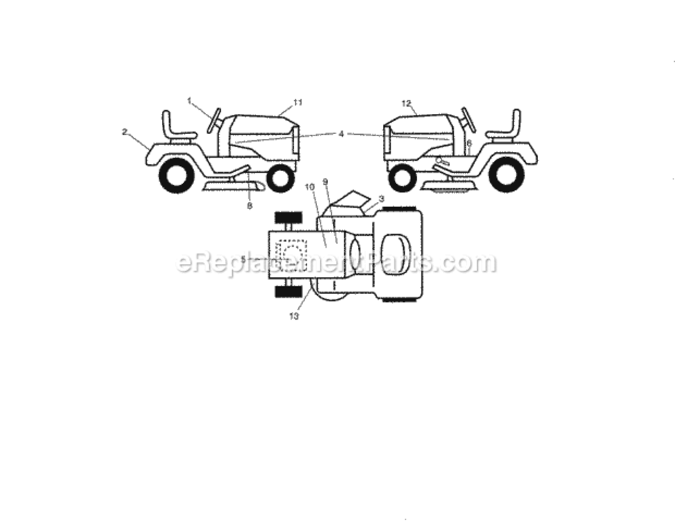 Page I Diagram and Parts List for 917250231  Craftsman Lawn Tractor