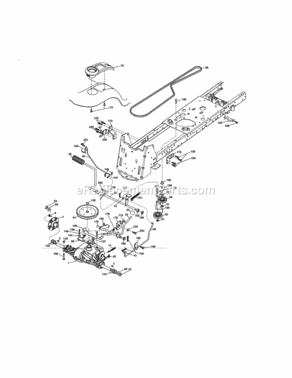Page C Diagram and Parts List for 917250241  Craftsman Lawn Tractor