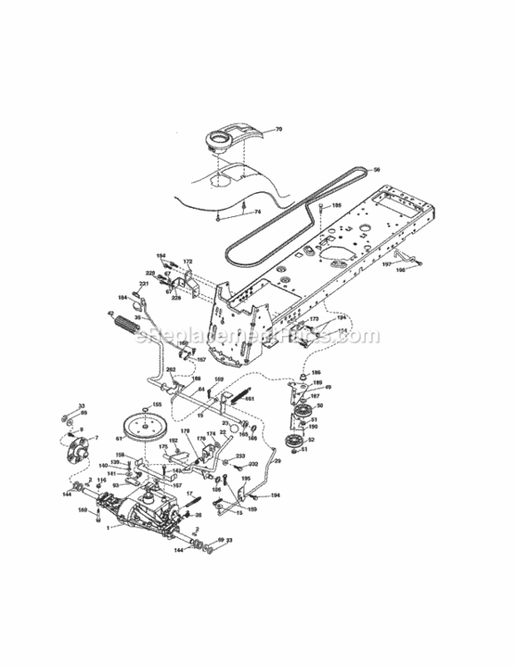 Page C Diagram and Parts List for 917250250  Craftsman Lawn Tractor